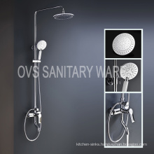 5 Functions Chrome Wall Mounted Bath Combine Shower Head Set